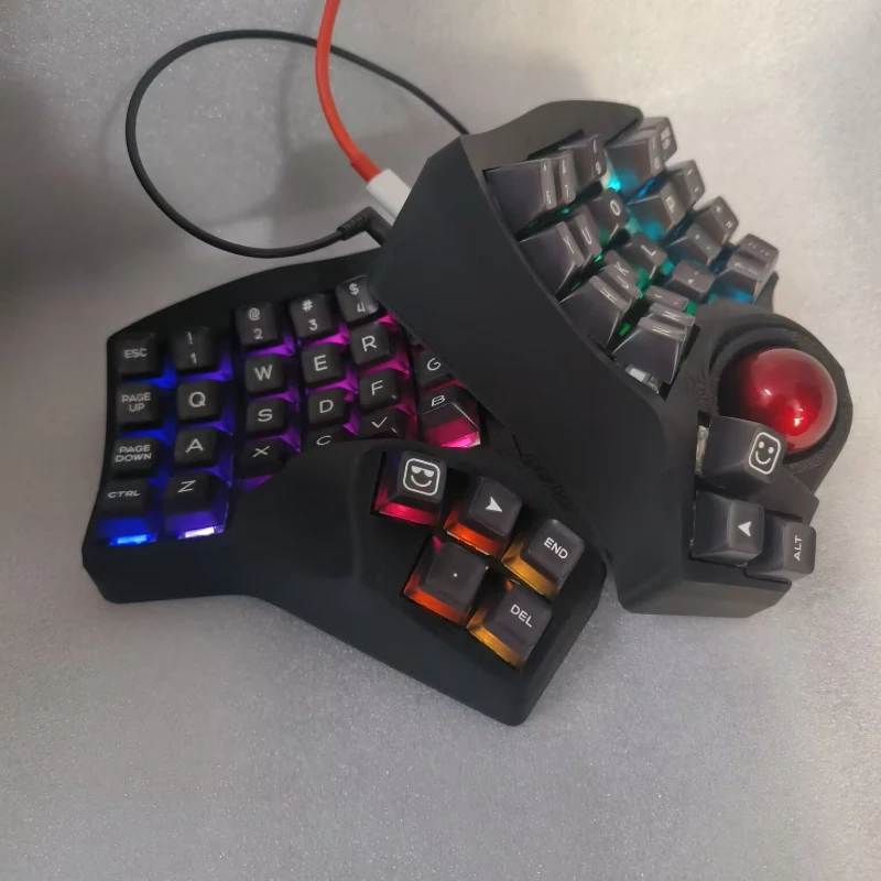 New Charybdis MK2 Split Keyboard Custom Wired/wireless RGB Rp2040 Hot-swap/welding PCB PAW3360/trackball Bracket Support VIA