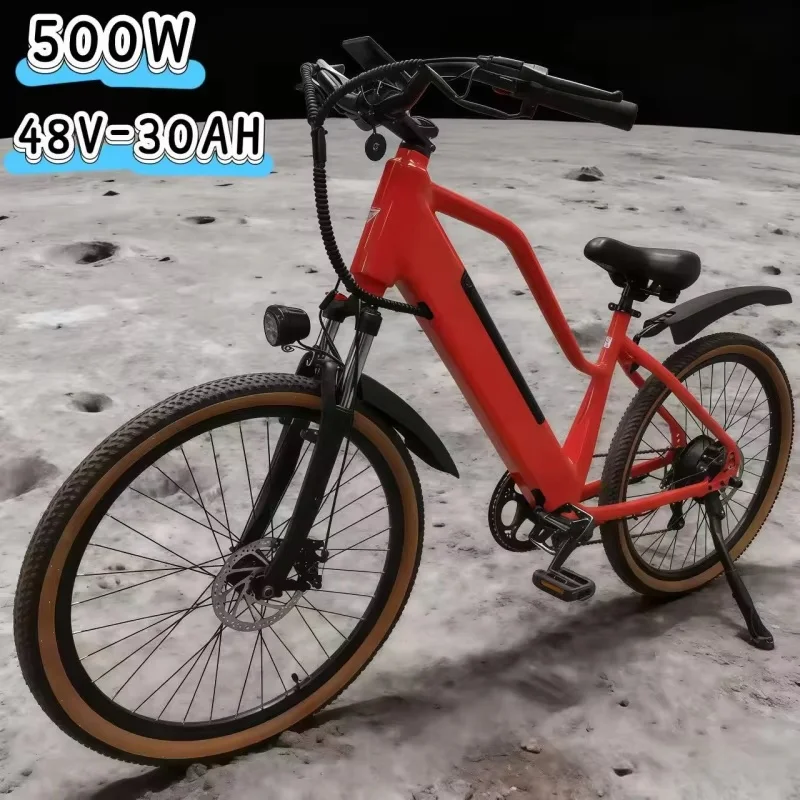 

Trendy electric bicycle 500W power 48V 30AH long-life battery high-performance electric bike, practical for commuting to work