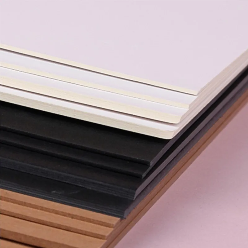 Hard Cardboard A4 A5 Paper Thickness 1mm 2mm 3mm White Black Kraft Kindergarten DIY Craft Model With Thick Cardpaper