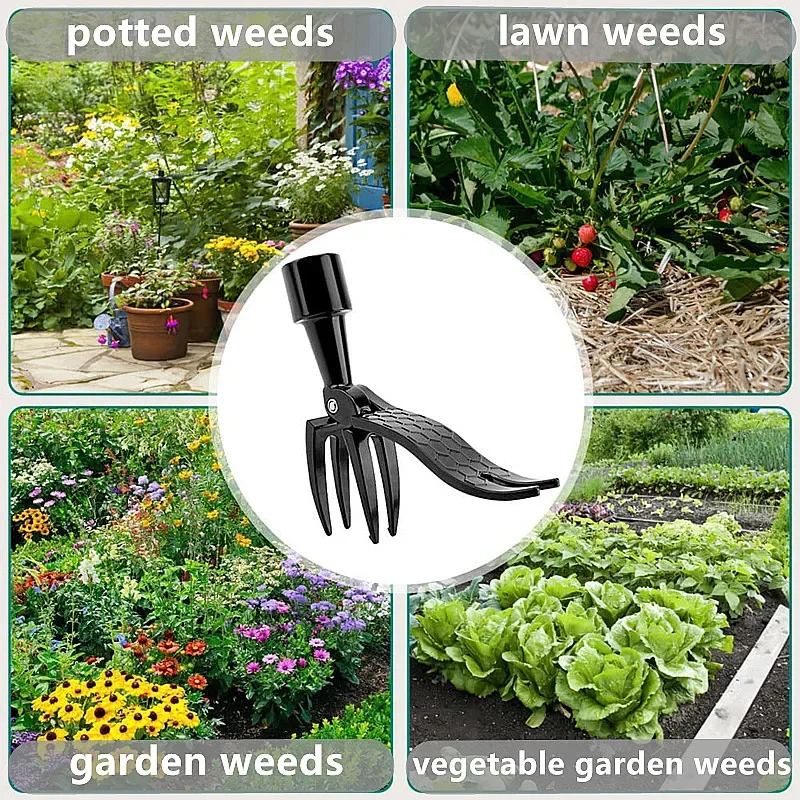 Standing Weeding Puller Metal Weed Puller Head Garden Lawn Root Remover Weeder Manual Vertical Weeding Digging Grass Shovel