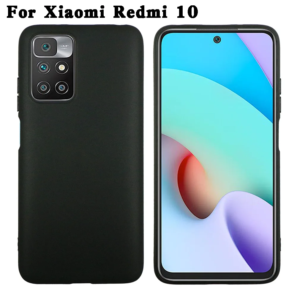 For Redmi 10 Case Soft Silicone Matte Camera Protective Phone Cover For Redmi 10 Prime Coque Cases