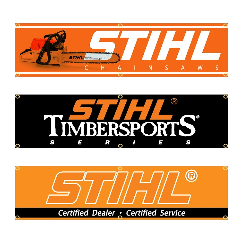 

60x240 см Stihl инструмент баннер флаг полиэстер Печатный гараж или открытый декор гобелен