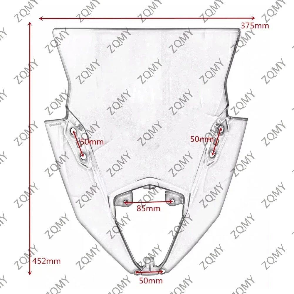 กระจกบังลมหน้ามอเตอร์ไซค์ป้องกัน ABS สำหรับ Kawasaki ER6F Ninja 650 EХ-6 2020 2021 2022