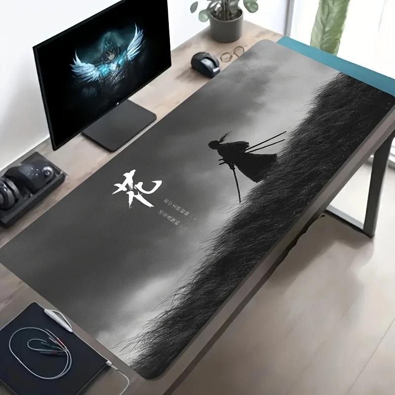 CIFBUY Black and White Design Non-Slip Rubber Base XXL Desk Mat for Office Home PC Laptop Study Desk Decor Gift for Gamers