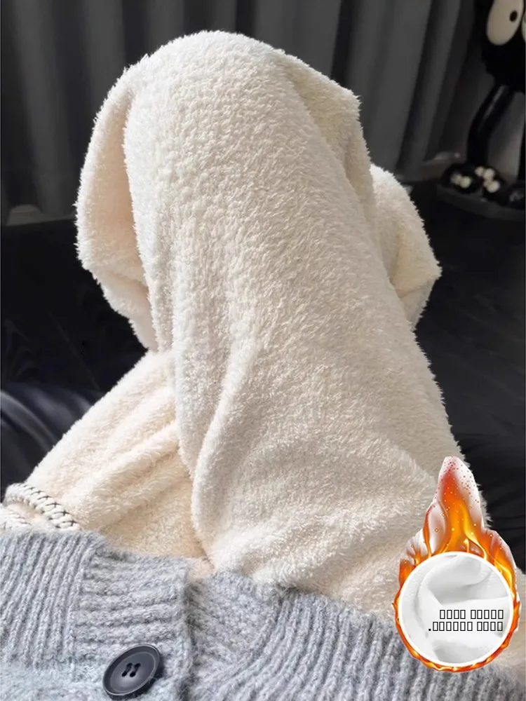 

Женские зимние брюки с широкими штанинами на флисовой подкладке, двухслойные, с отделкой из овечьего меха, свободного кроя, из хлопка, повседневные, прямого силуэта