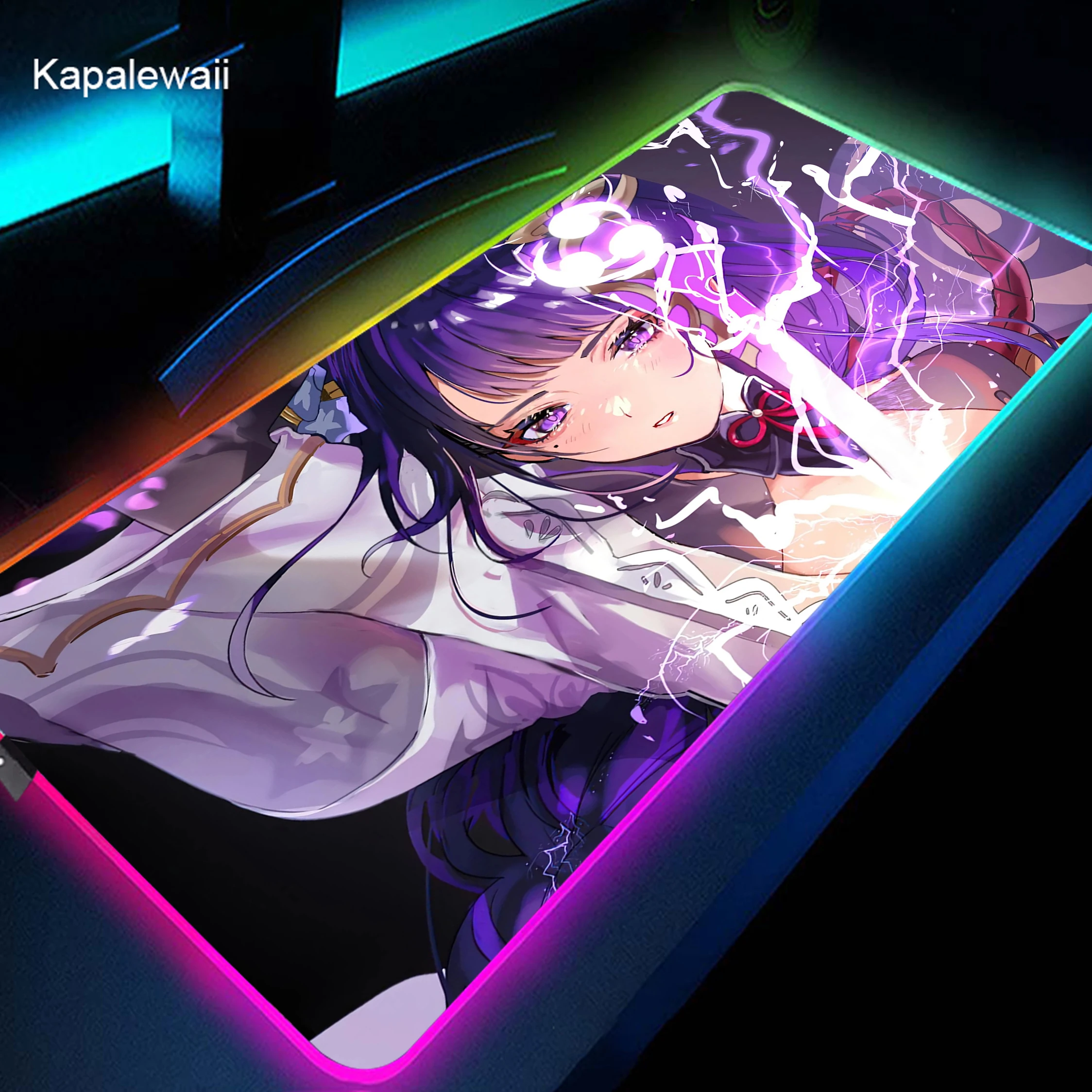 Tapete de borracha do computador tapete de mesa backlit tapete de borracha 900x400mm genshin impacto mouse pad rgb gaming mousepad grande xsl