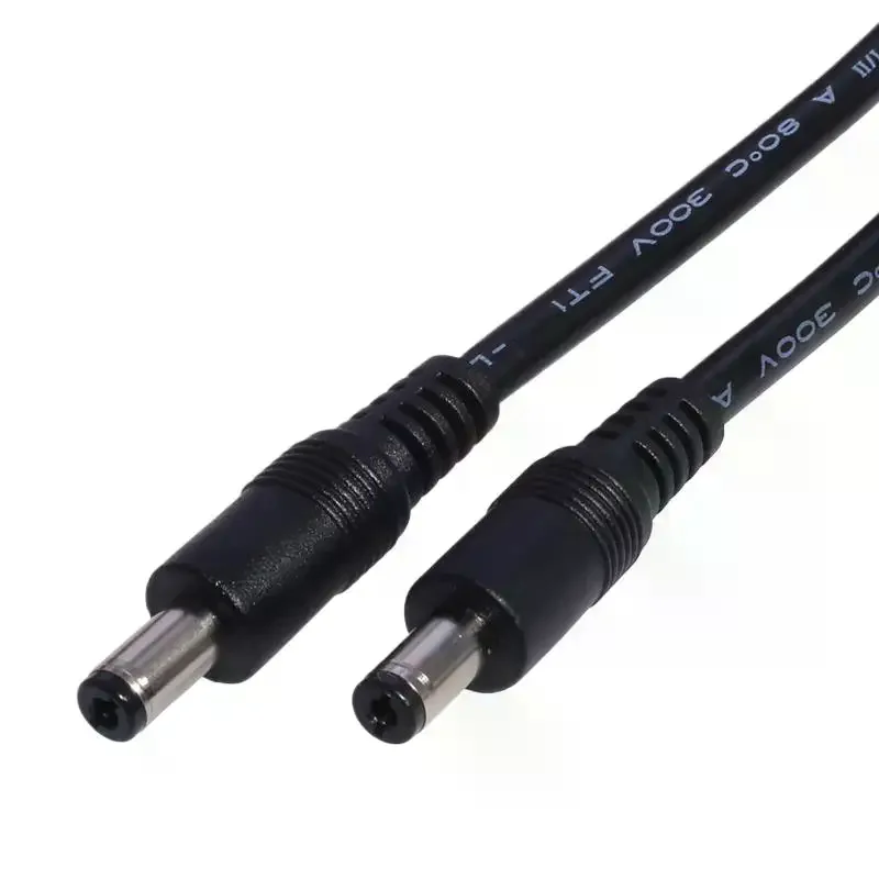 For LED Light Speaker J60A DC5521 To DC5521 Cable Cord 18AWG DC5.5mm X 2.1mm Male Plug To Male Power Supply Adapter Wire