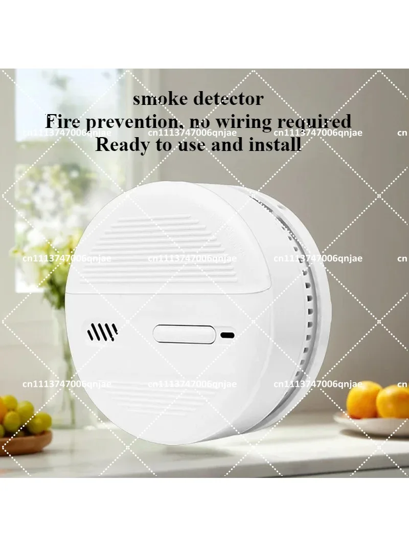 Wireless Photoelectric Smoke Detector 9V Battery Powered Fire Alarm for Home Kitchen Safety