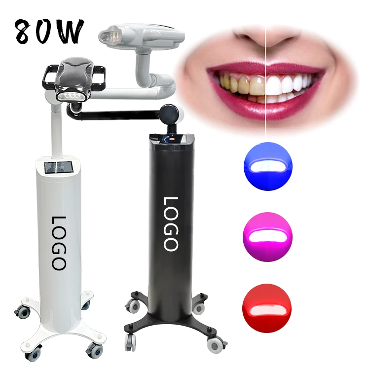 

Dental Mobile LED Cold Tooth Whitener Blue/Purple/Red Light Lamps Teeth Whitening Bleaching System