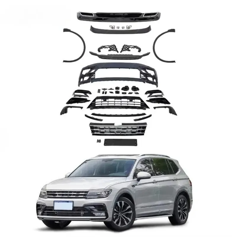 

R-line Style Body Kit for s Tiguan Update with Front Bumper Rear Bumper Grill Rear Diffuser Car Accessories