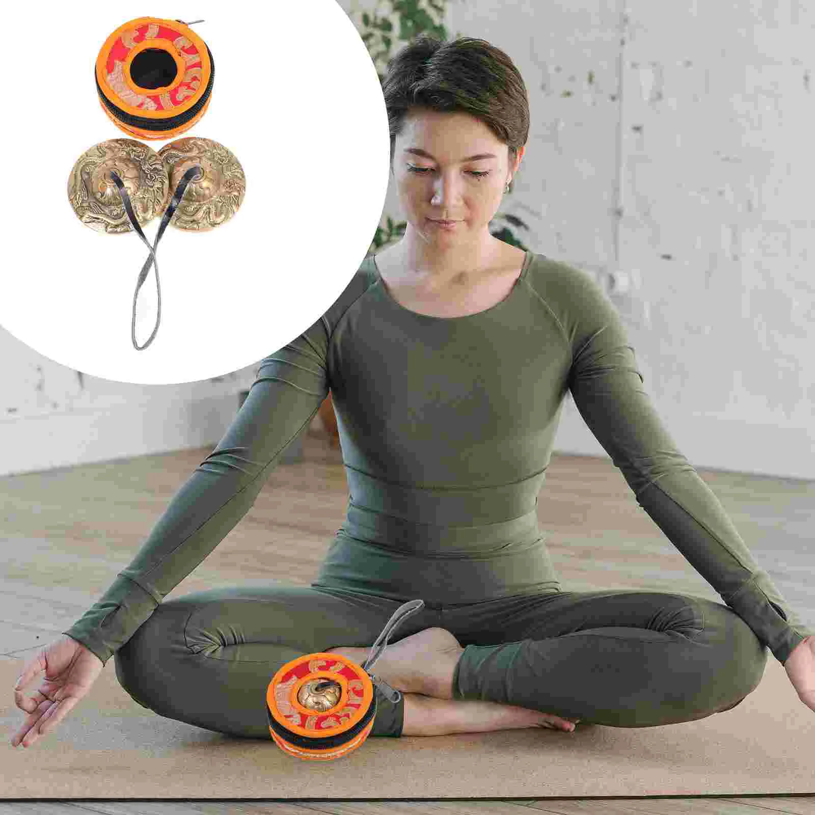 Pure Copper Bell Cymbals Bells Brass Chime Ring Musical Instrument Meditation Chimes Yoga