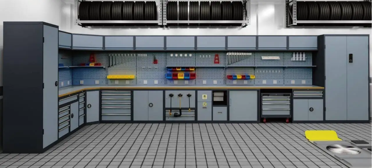 Workshop Garage Units Steel Tool And Storage Cabinets Large Combination Tool Cabinet Garage Workbench/Metal Furniture