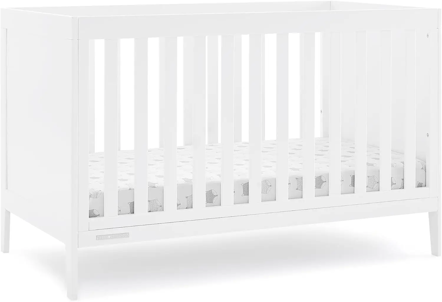 Delta Children Hayes 4-in-1 Convertible Crib - Greenguard Gold Certified, Bianca White