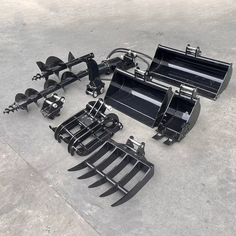 Hydraulic Auger Attachment for 1-3 Ton Mini Excavator, Post Hole Digger Earth Drill for Landscaping Construction