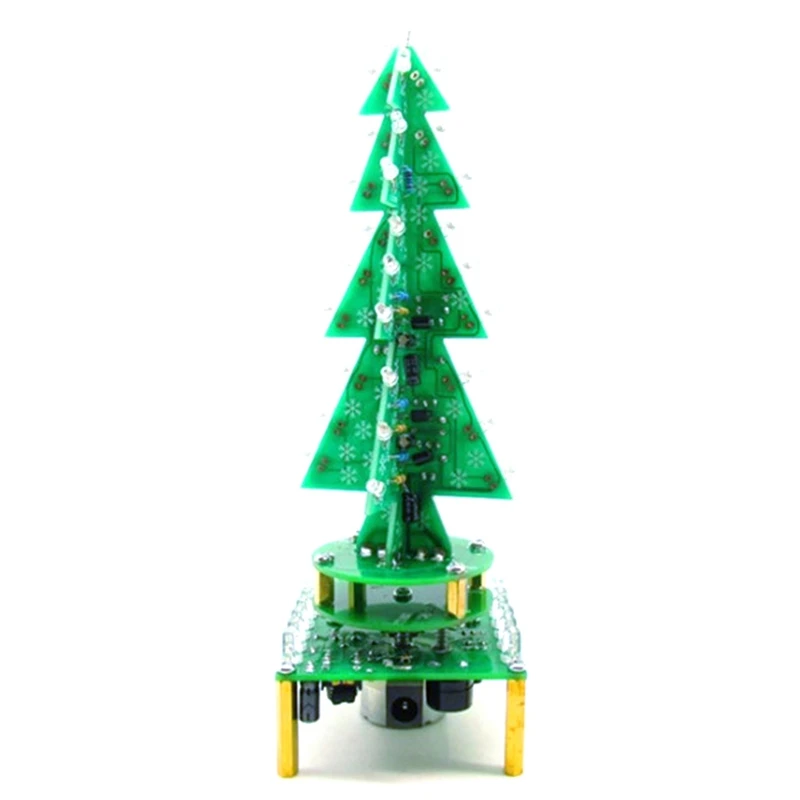 Rotating Colorful Music Christmas Tree Electronic Kit LED Water Light Tree Electronic DIY Production Kit