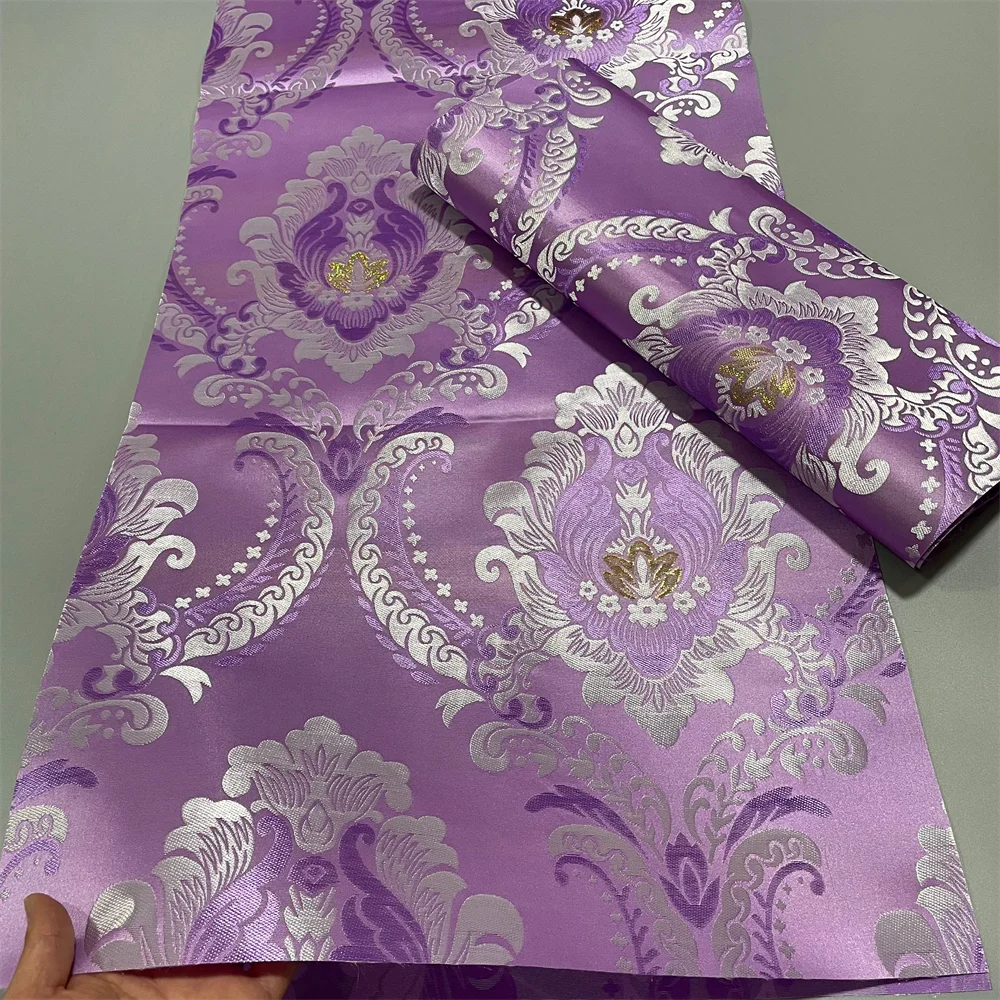 African Luxury Latest Styles Hot Sales Damask Sego Headtie 3D Sego Gele Embroidery Headti For Women Party Hat Material 2Pcs/Bag