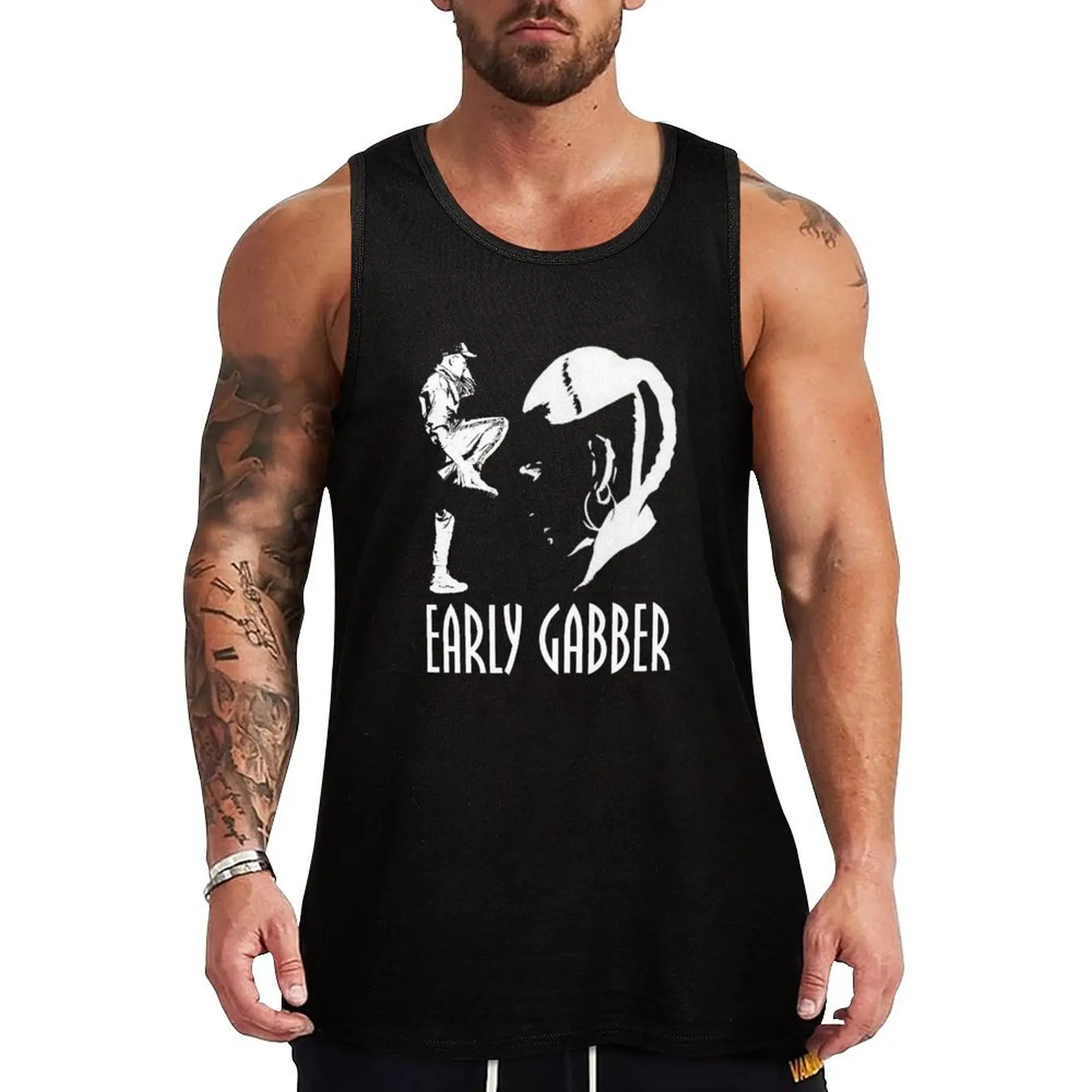 

Early Gabber Style Tank Top new in tops & t-shirt Male clothes Men's sleeveless t-shirt