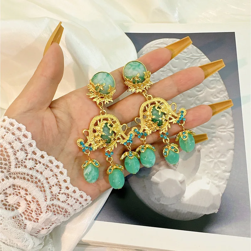 Vintage Drop Long Earrings Tassels Dangle Earrings Gift for Women Wedding Party Jewelry Accessory image 5