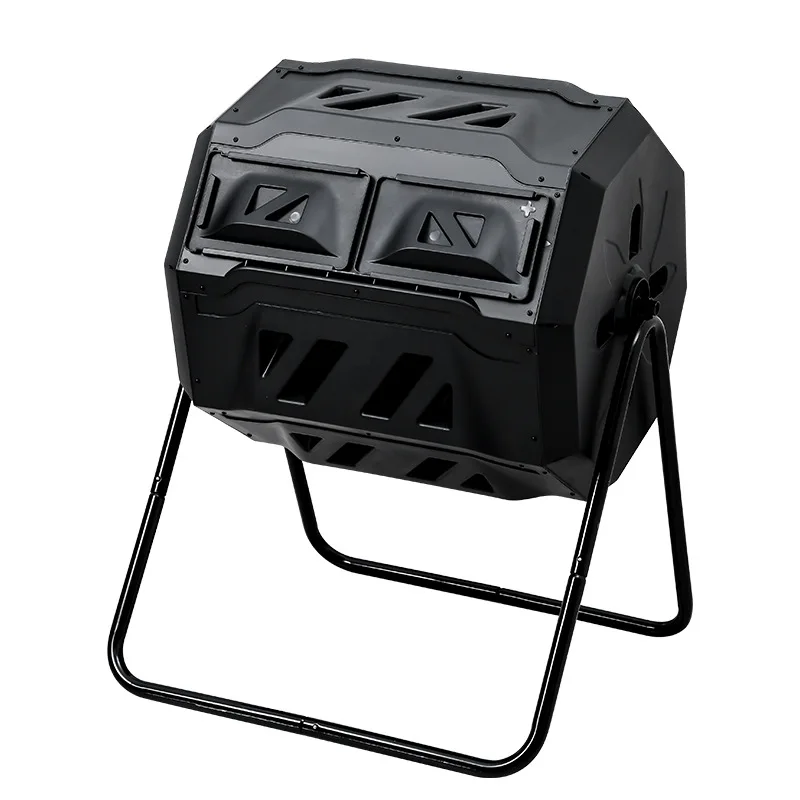 Heavy-Duty Tumbler Compost Bin for Garden Yard Outdoor Use Rotating Waste Composting Drum 160L