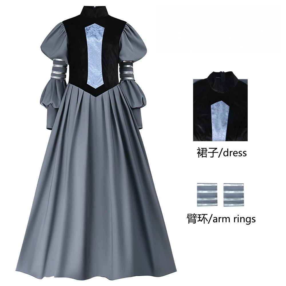 

Padme Cosplay Costume Fantasy Amidala Black Dress Halloween Carnival Party Outfits