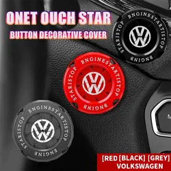 Car Onekey Start Stop Button Switch Protective Covers Motorcycle Start Ring Decoration For Volkswagen VW Golf Polo CC Passat B6