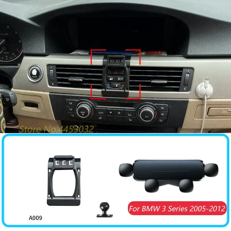 

Автомобильный держатель телефона и основание для BMW E90 3 серии 2005-2012, гравитационная подставка, поддержка горизонтального GPS-крепления для мобильного кронштейна, аксессуары