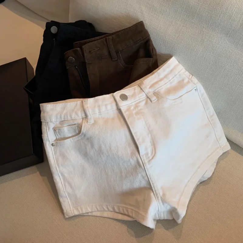 New Basic All-match Denim Shorts for Women High Waist Slim and Loose Ins Trendy and Simple