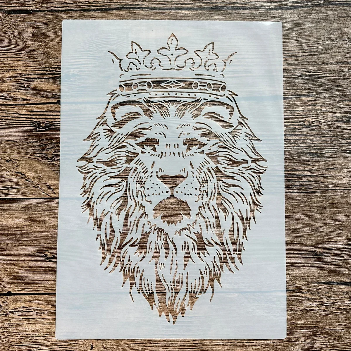 

A4 29 *21cm DIY mandala mold for painting stencils stamped photo album embossed paper card on wood, fabric, wall Animals lion