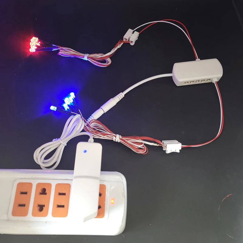 Adaptador de fuente de alimentación de 3V/12V CA/CC con 12 puertos, enchufe USB, salida de energía portátil para lámpara de modelo/ferrocarril/Diseño de tren