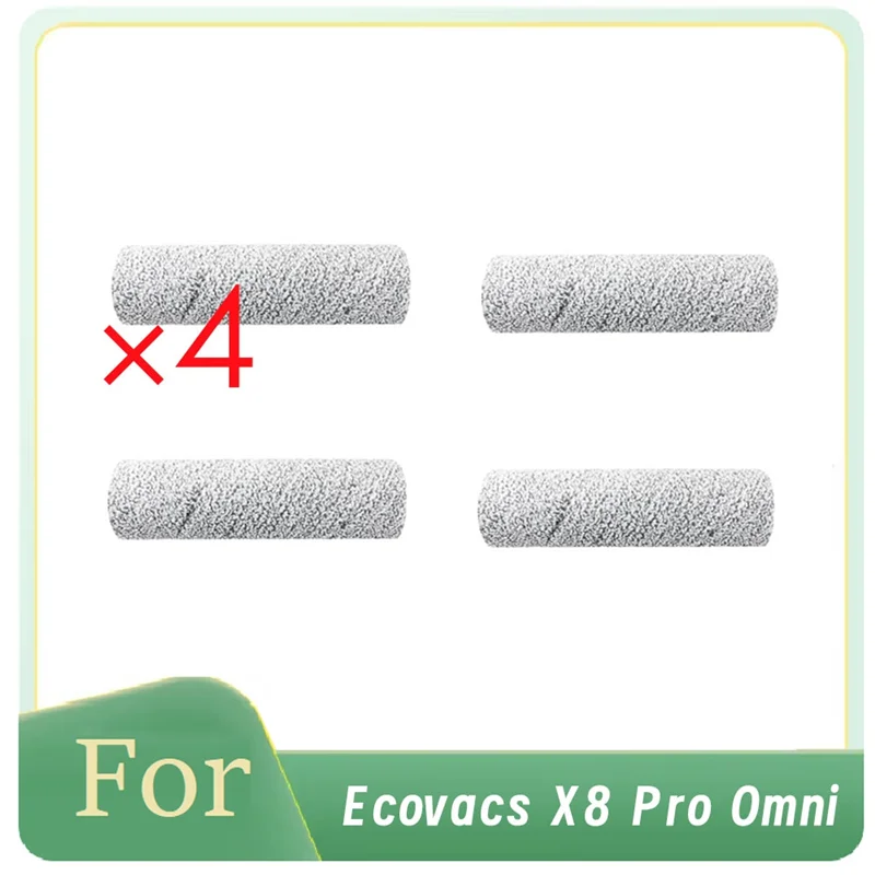A005-4 Uds trapo de rodillo Forecovacs X8 Pro Omni accesorios para aspiradoras eficiencia de limpieza mejorada piezas de limpiador de repuesto