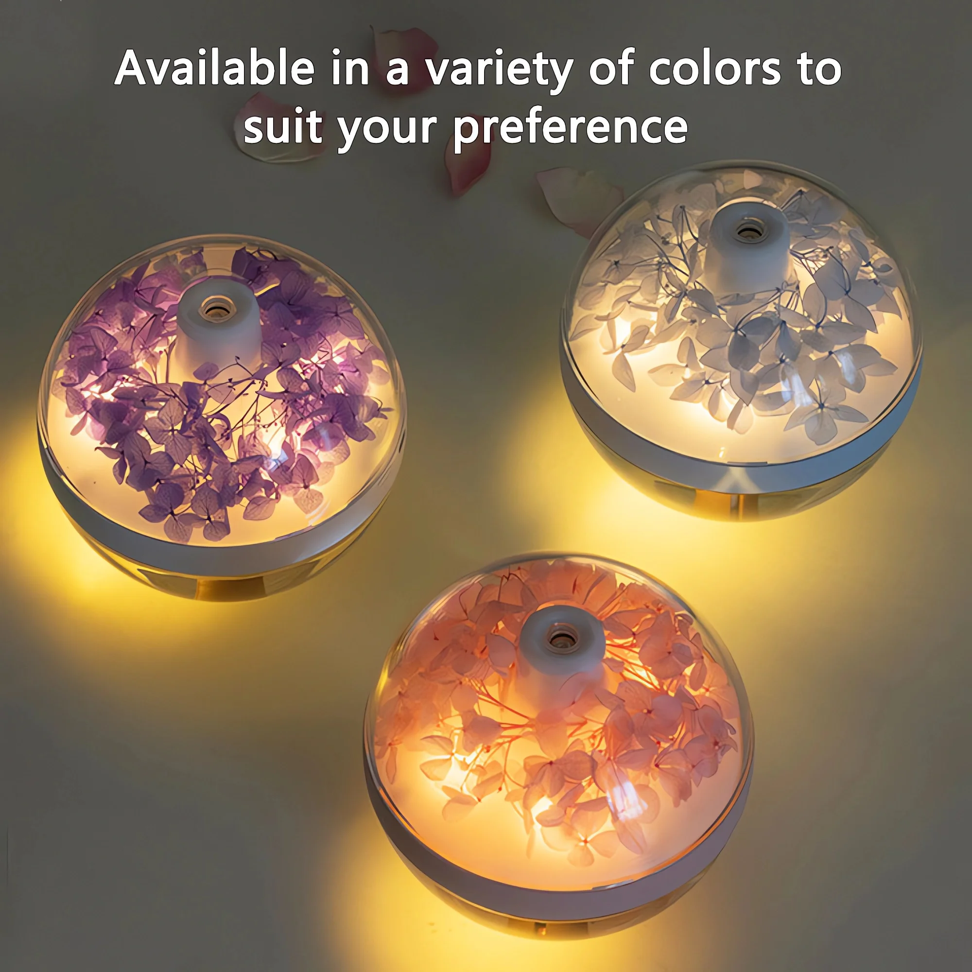 Eternal Flower Humidifier Atmosphere Light Dual-USB Battery Charger Mini Home Creative Festival Gift Artificial Flower Diffuser image 4
