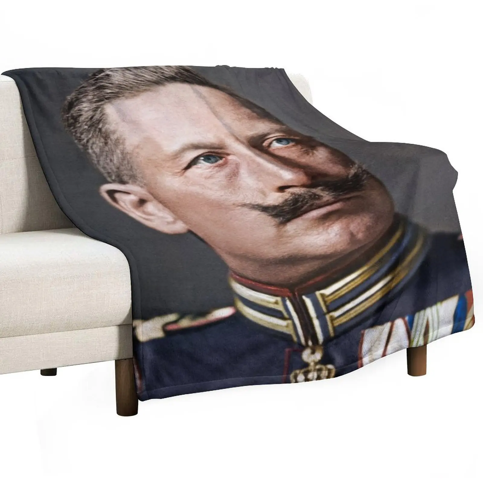 

Kaiser Wilhelm II, 1908 colorized Throw Blanket Camping Luxury Designer Soft Plush Plaid Blankets For Baby Blankets