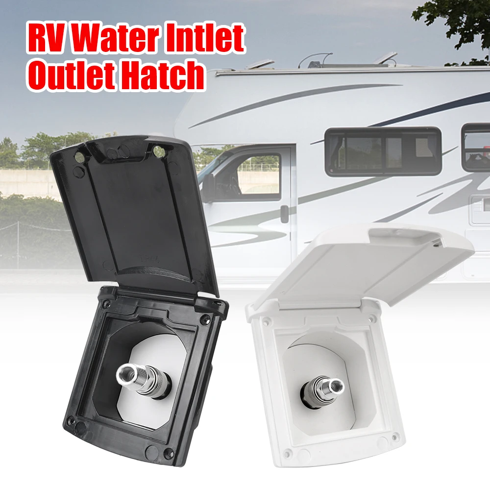 Inlet Filter Lockable RV Accessories For RV Boat Camper Trailer Gravity Fresh Water Fill Hatch White Caravan Accessories