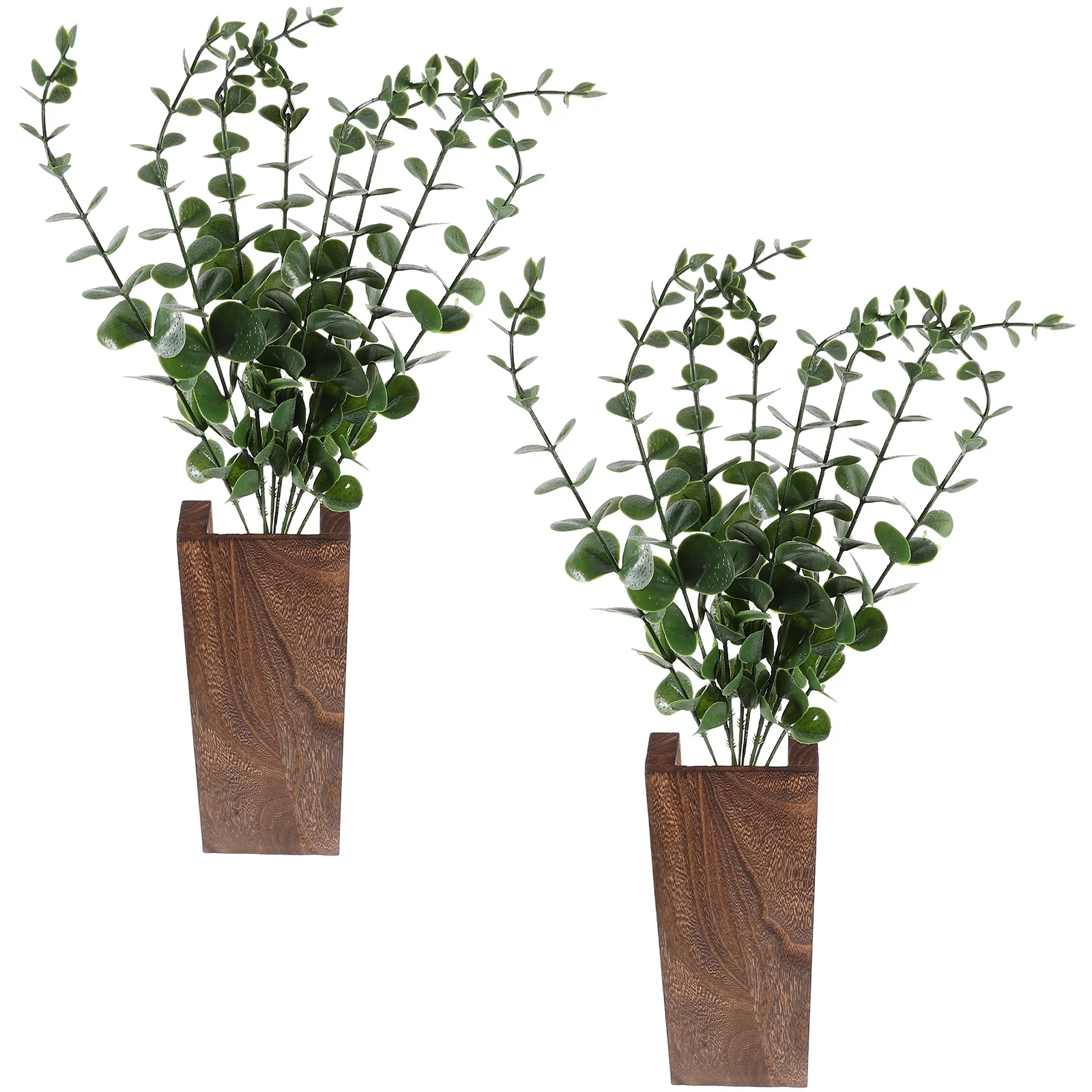 

2pcs Artificial Eucalyptus Vase Hanging Branch Decor For Front Door Wall Porch Farmhouse Home Festival Party Decoration Fake