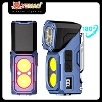 YEMAO T615 500 Lumens Mini Torch - EDC Flashlight with 180° Rotating Headlamp, Magnetic Tail & Rechargeable LED headlights