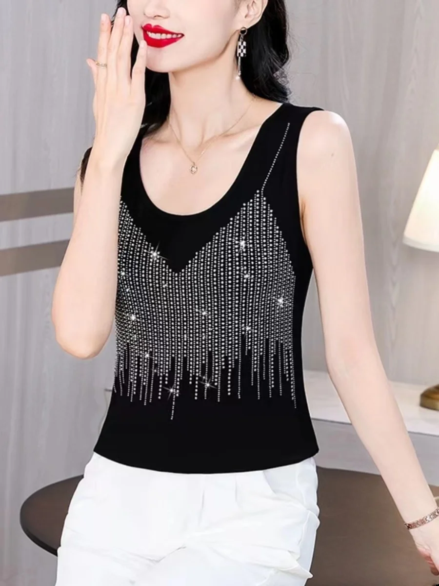 Elegant Strap Vest Women's Inner Fashion Spring Autumn Suit Base Ladies Sleeveless Summer Outerwear Small Shirt Top
