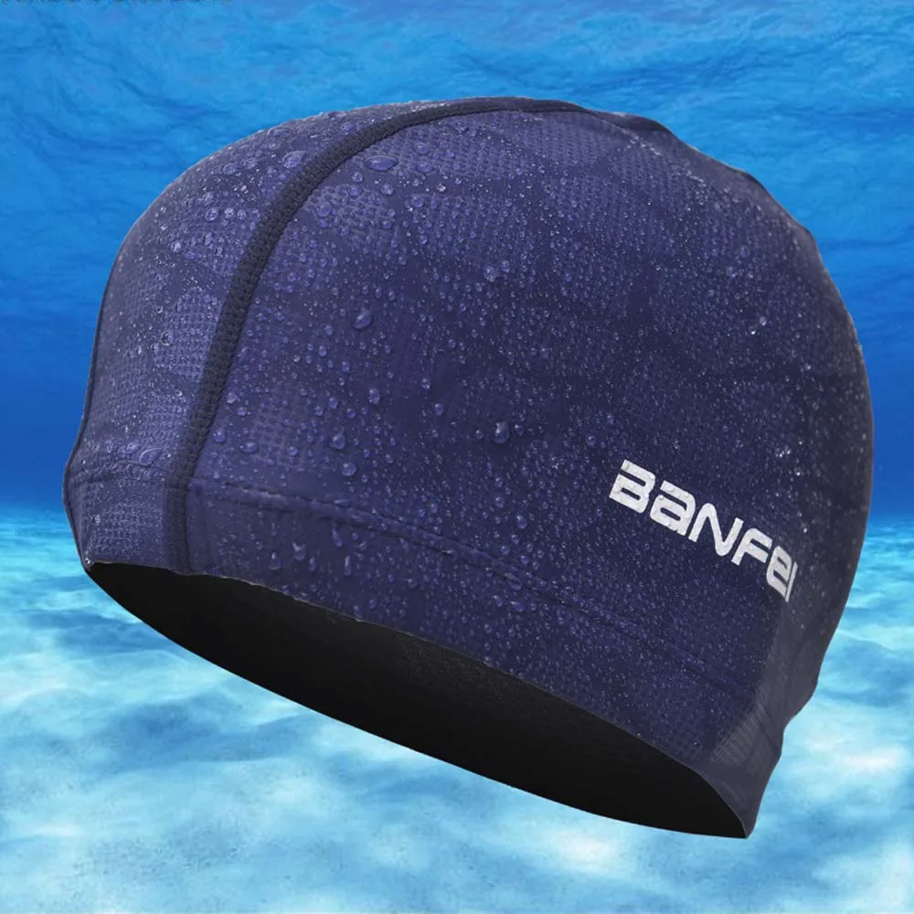 

Hair Durable Comfortable High Elastic Waterproof Fabric Sports Hat Unisex Ear Protect Diving Hat Swimming Caps Swim Pool Hat