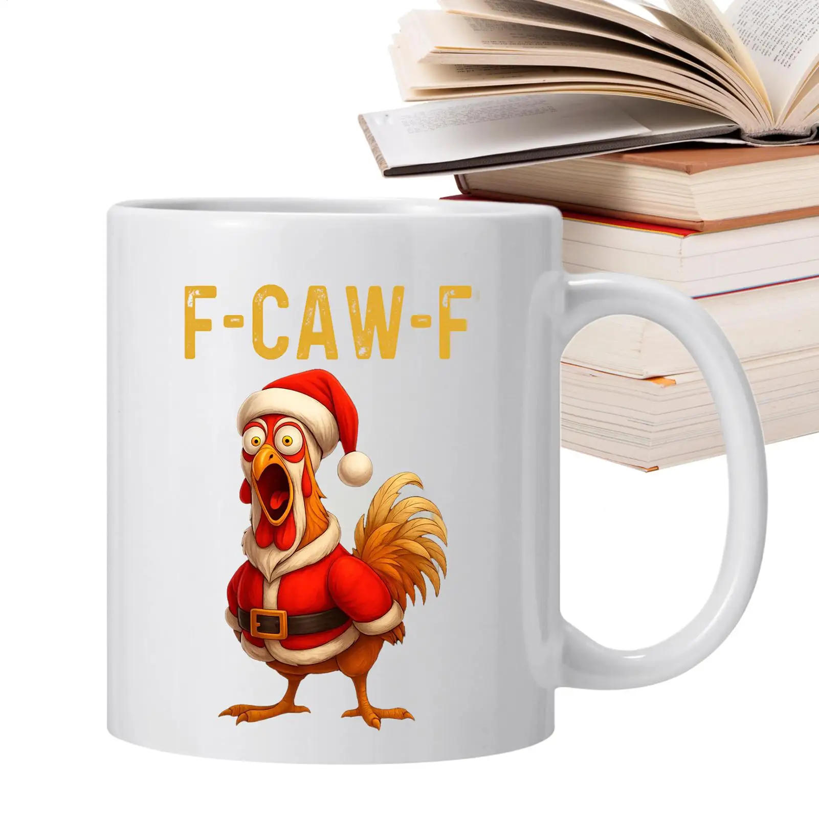 Drinking Coffee Mug Ceramic Prank 350Ml Funny Rooster Novelty Cup For Women Kids Men Adults Friends Home Wine Milk Beer Kitchen