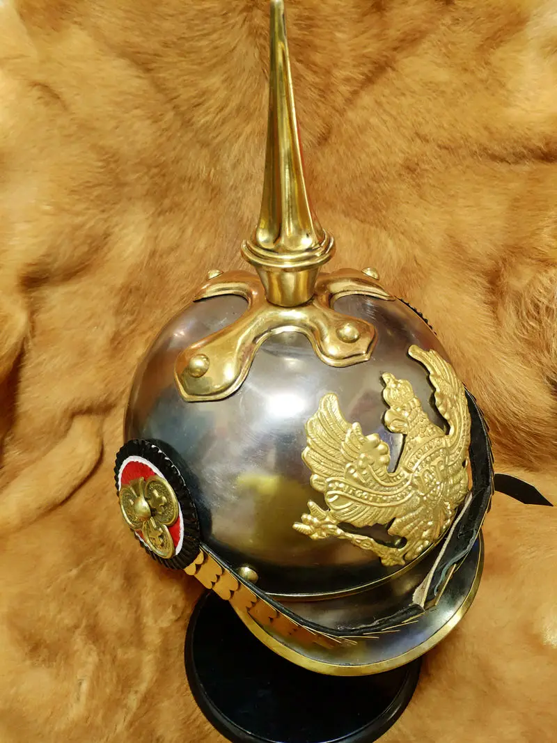 

Wearable Medieval knight helmet general mask German World War I Prussian PICKELHAUBE Helmets