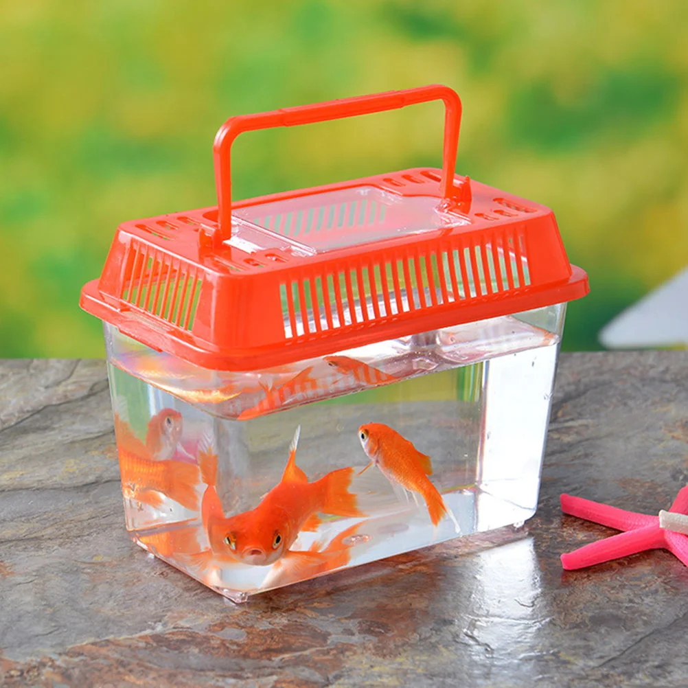 Plastic Turtle Fish Tank Transporting Animals Tortoise Living Container Reptile Aquarium