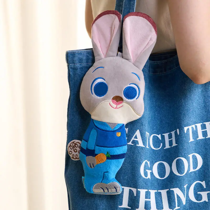 ดิสนีย์ ซูโทเปีย นิค ไวลด์ จูดิธ ฮอปส์ กระเป๋าใส่ปากกาแบบตุ๊กตา กระเป๋าเป้สะพายหลังแบบแขวนได้ ชั้นเดียว ซิป กระเป๋าใส่เครื่องสำอาง ของขวัญวันเกิดเพื่อน