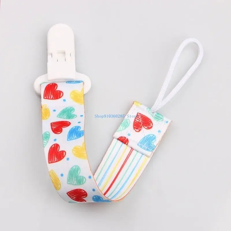 K9FF Lovely Dummy Soother Holder Chains Anti-drop Buckle Pacifier Strap for Baby Feed