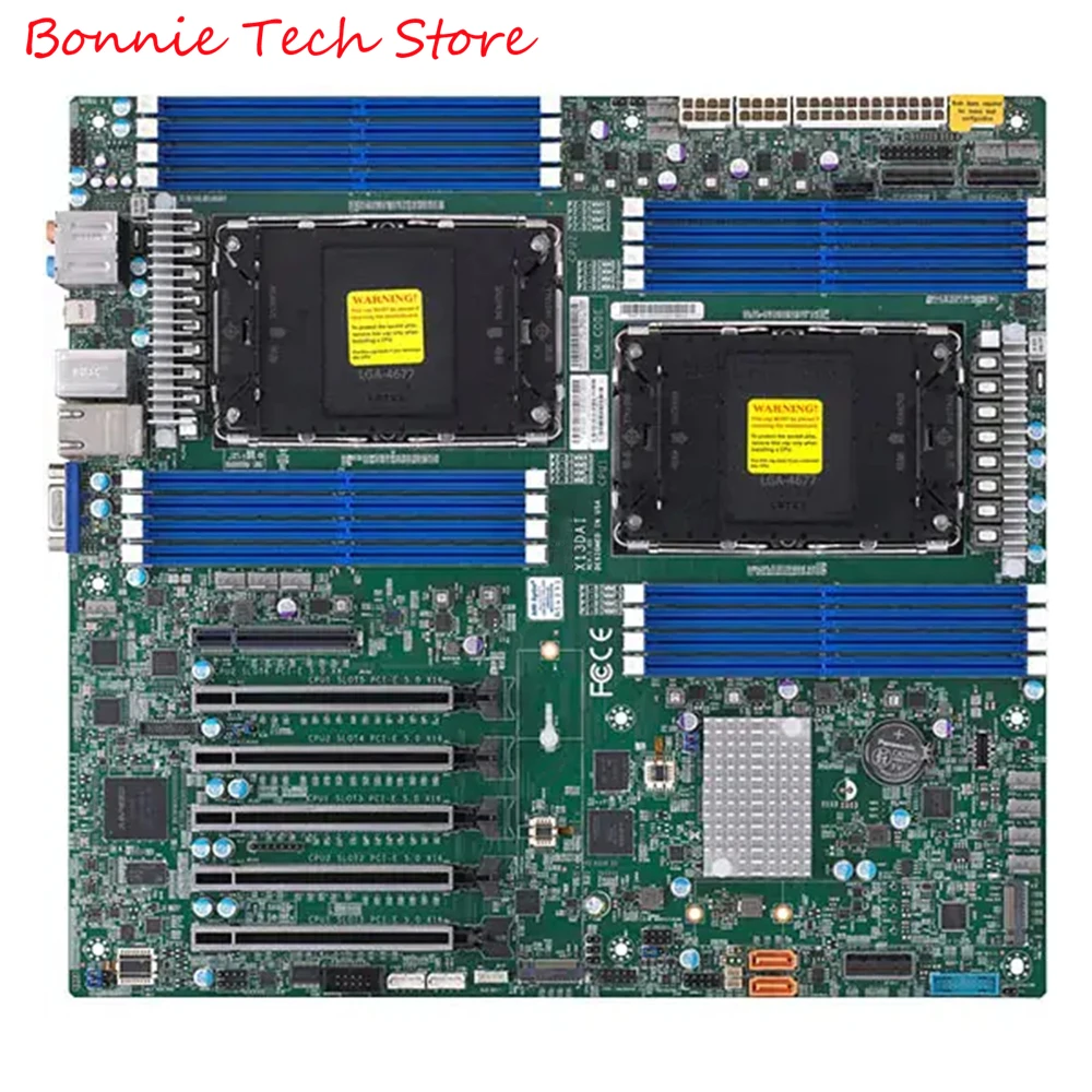 X13DAI-T for Supermicro Motherboard,4th Gen Xeon Scalable Processors,Socket LGA-4677,Broadcom BCM57416 Dual Ports 10G LAN