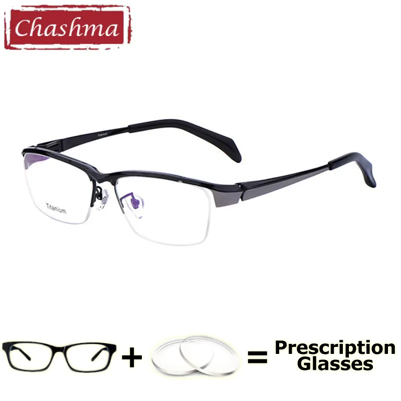 Top Quality Men Eyeglasses Pure Titanium Wide Optical Frame Myopia Lenses Multifocal Glasses Wide Light Oversize Spectacle Male