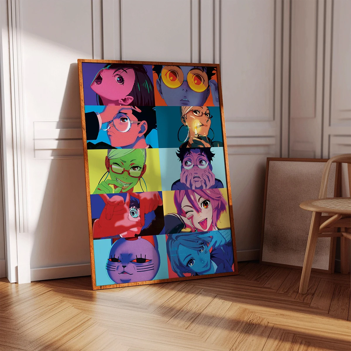 شخصيات أنيمي Dandadan جدار الفن طباعة ملصق النيون الجمالية الكولاج قماش اللوحة ديكور المنزل ملصق فني المشجعين الهدايا غير المؤطرة