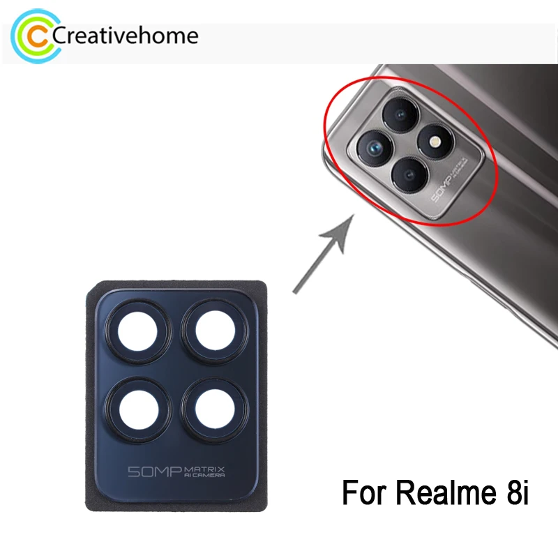 For Realme 8i Rear Camera Lens Frame Cover Replacement Part