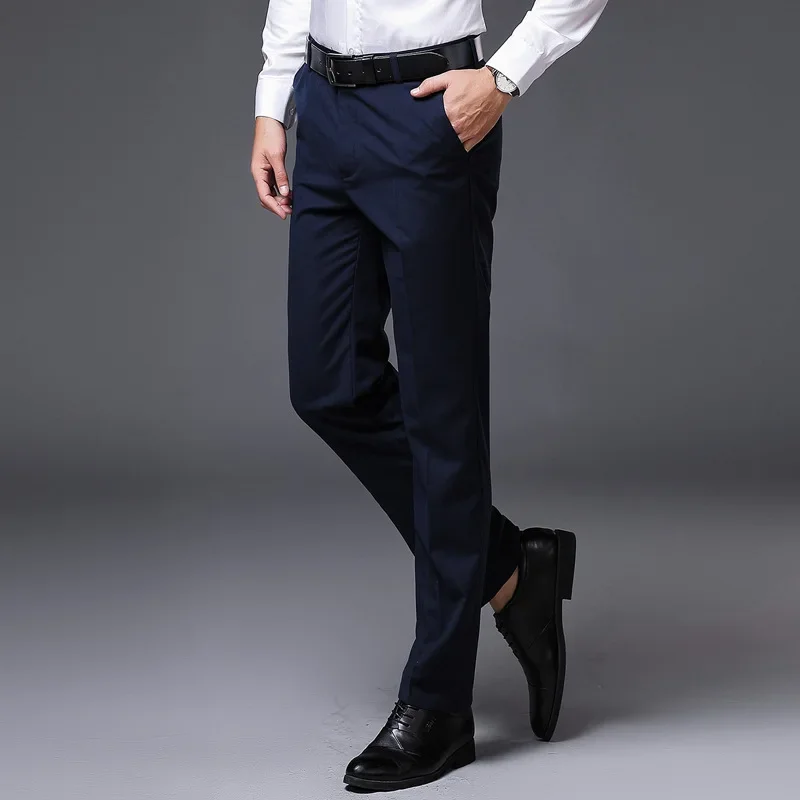 MRMT2024 Brand New Men's Trousers Men Self-Cultivation Straight Solid Color Man Trousers Formal  Trouser For Male Business