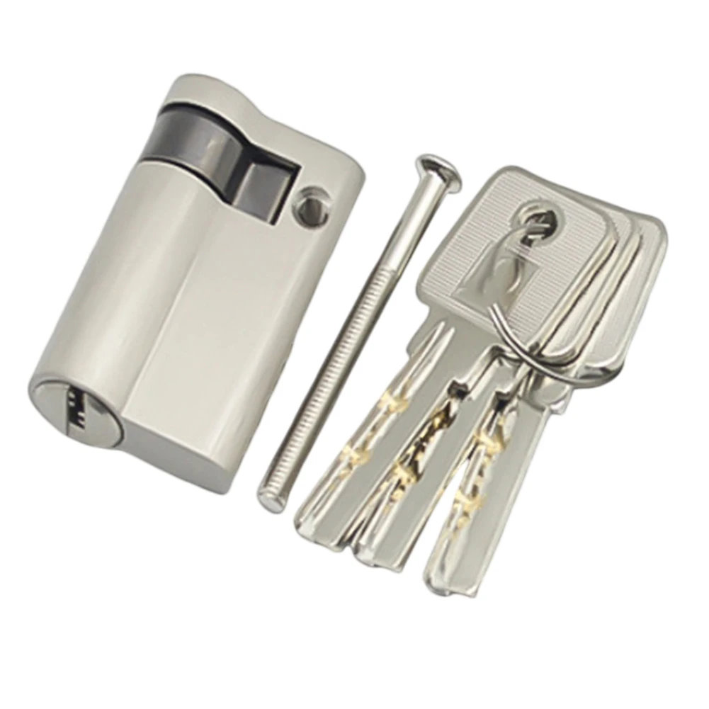 

Дверной замок безопасности, 1 шт., полузамок-цилиндр, 3 ключа, для спальни, ванной комнаты, межкомнатных дверей, фурнитура, простая установка