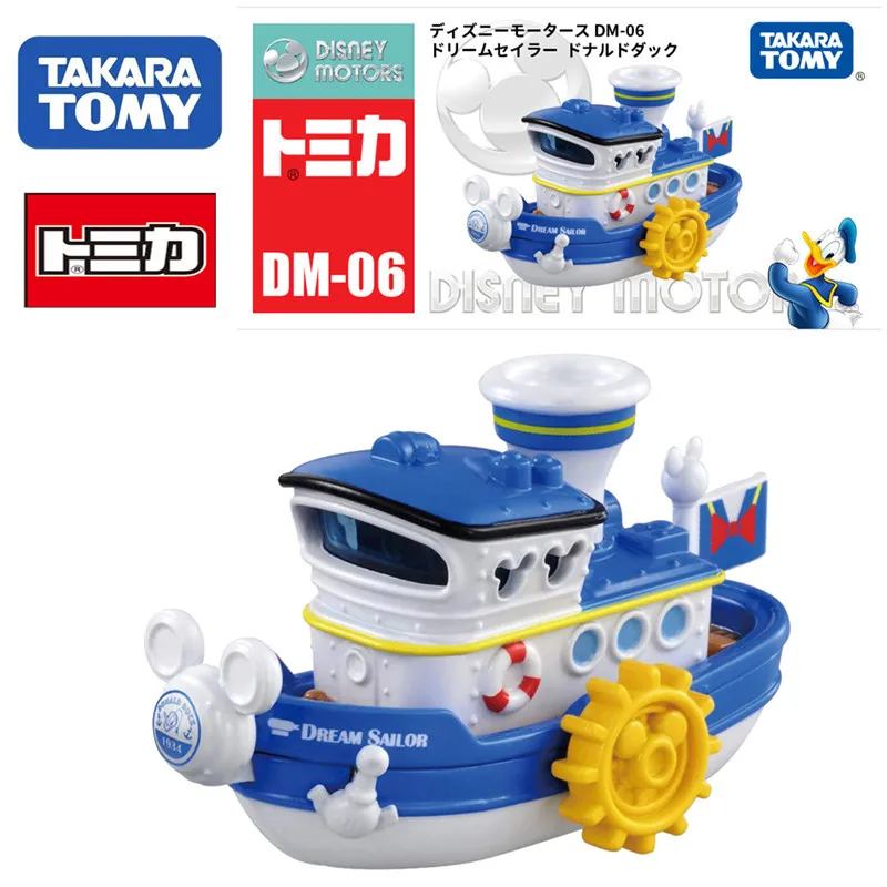 TAKARA TOMY Tomica Disney Donald Duck Cruise Ship Sailor Car Mini Diecast Alloy Car Model Children's Toy Christmas Birthday Gift