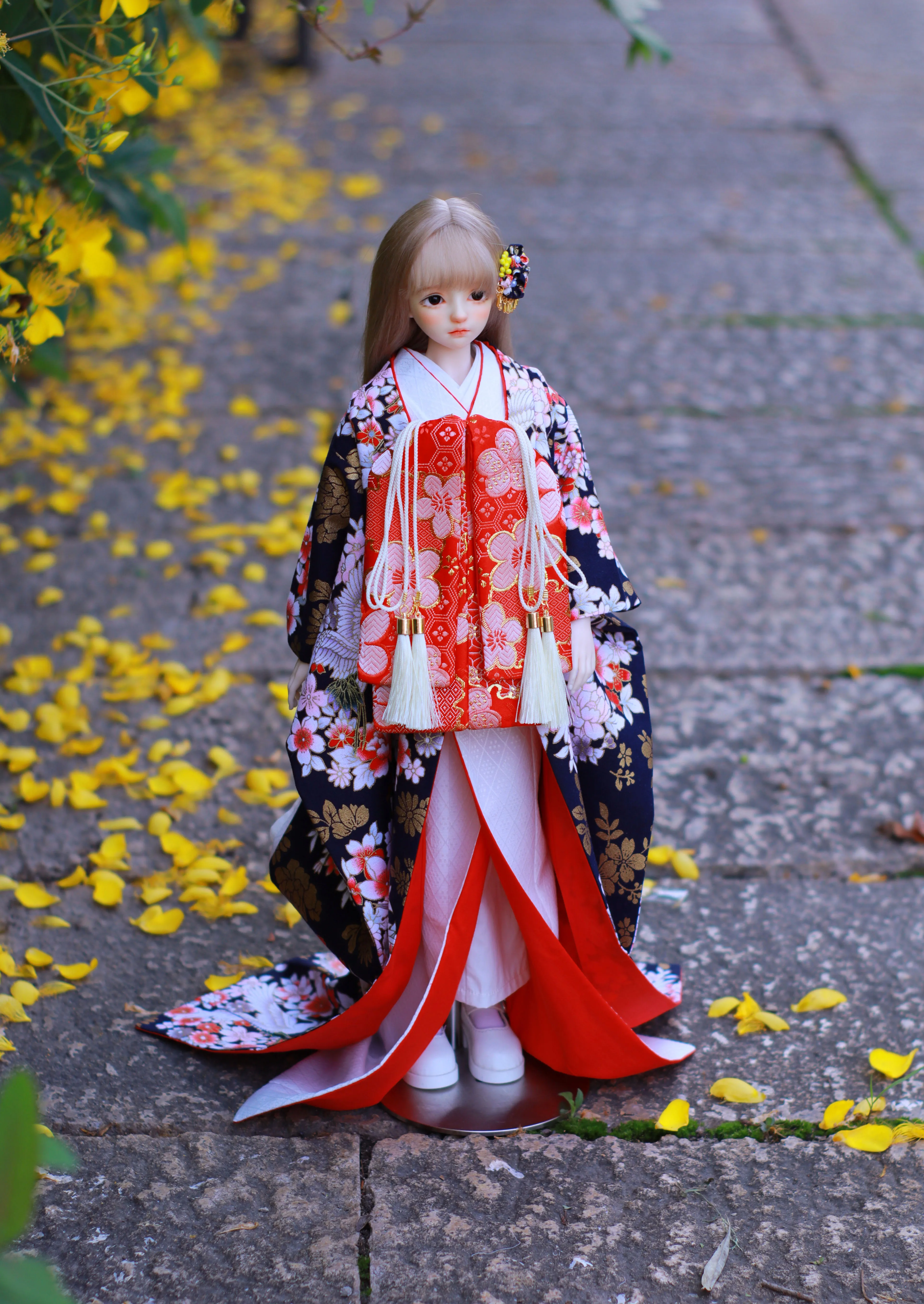1/4 1/3 BJD Japanese Ancient Costume Outfit Oiran Kimono For SD13 Girl ID75 Uncle Doll Clothes Accessories Customized Size A2213